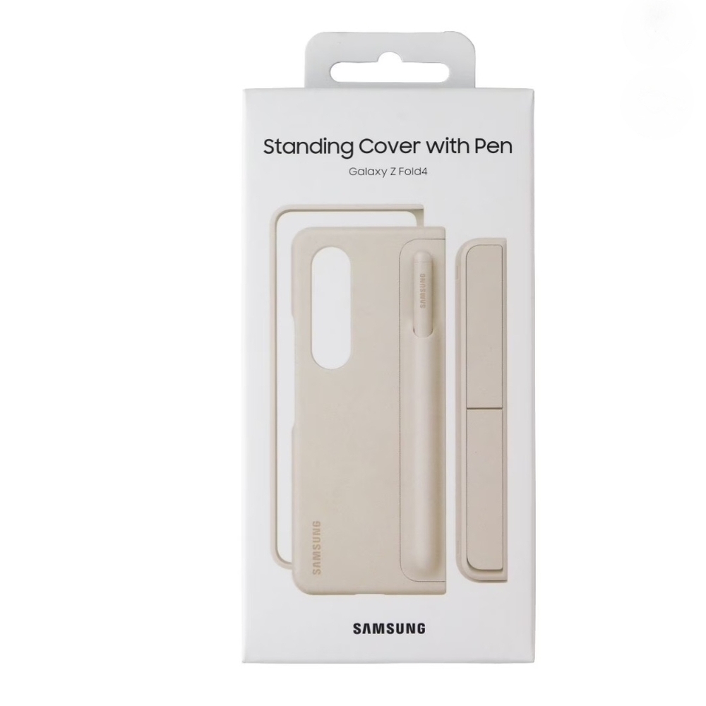 SAMSUNG Standing Cover with S Pen and S Pen Holder for Galaxy Z Fold4 - Sand